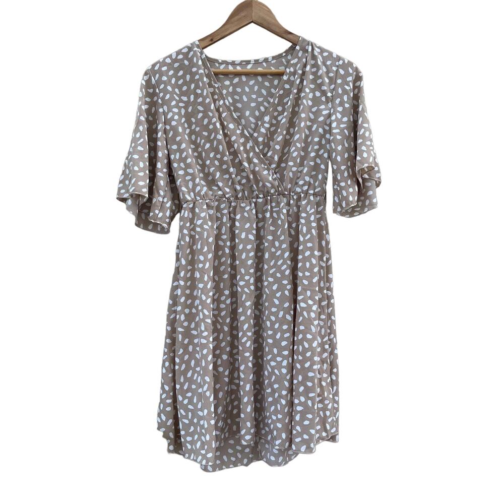 Shein Boho Coastal Cottage Mini Dress Size Small Missing Sash